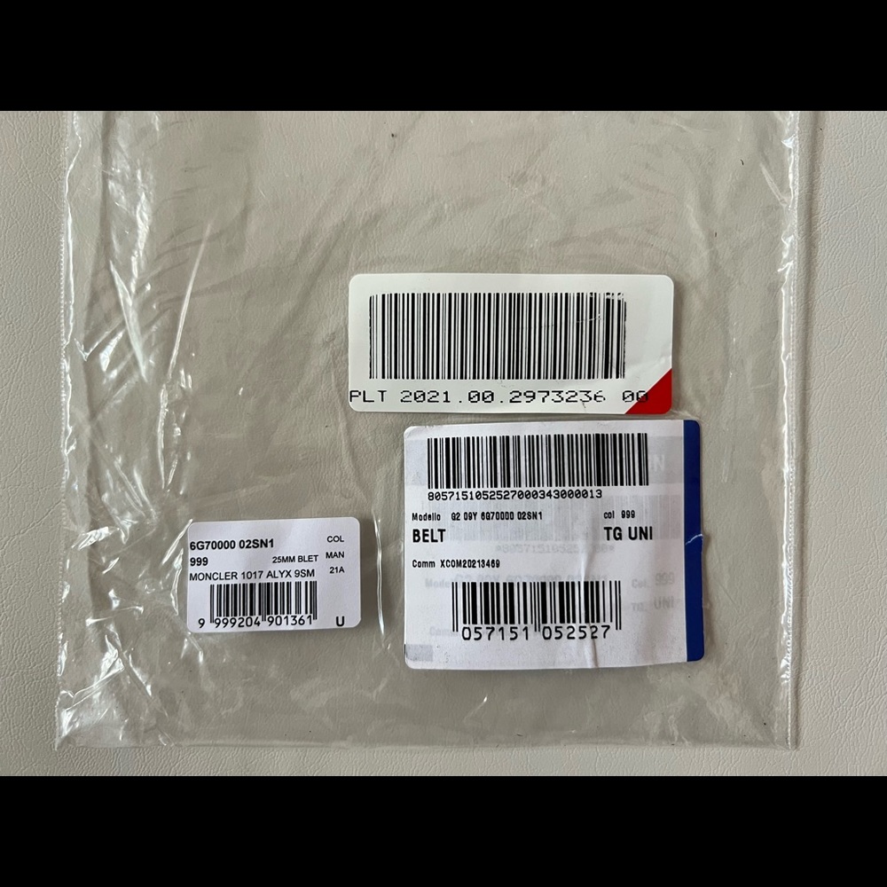 SOLD! - NWT Moncler Genius X 1017 ALYX 9SM Safety Buckle Belt - Picture 2 of 4